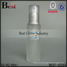 60ml glass pump bottle for cosmetic oil , empty packaging bottles, skin care cosmetic bottle